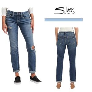 Silver Jeans Women's Blue Boyfriend Jeans